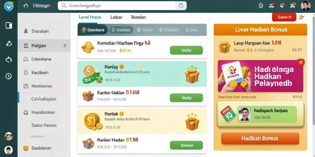 Tangkapan layar hadiah kemenangan yang menggiurkan.